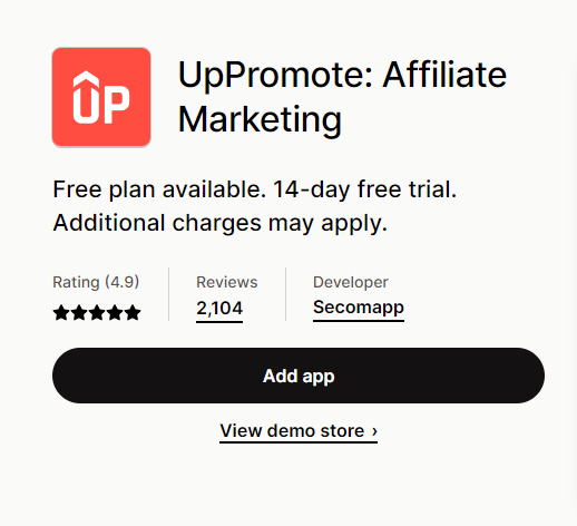 UpPromote Shopify App