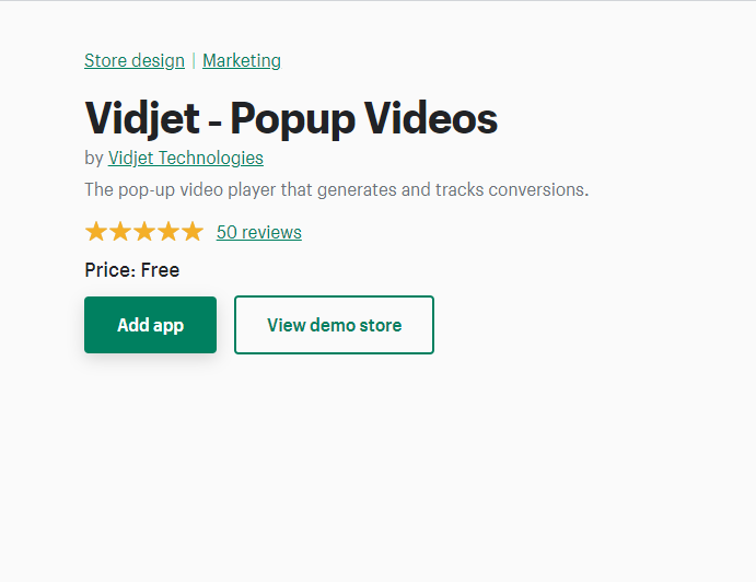 Vidjet - Video Player