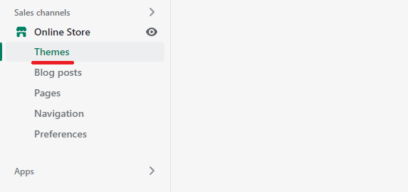 Shopify go to Online Store and then Themes