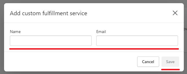 Enter Fulfillment Center Details