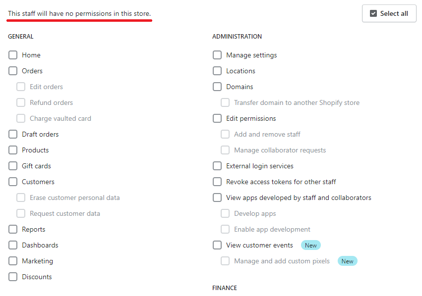 Shopify add staff details part 2