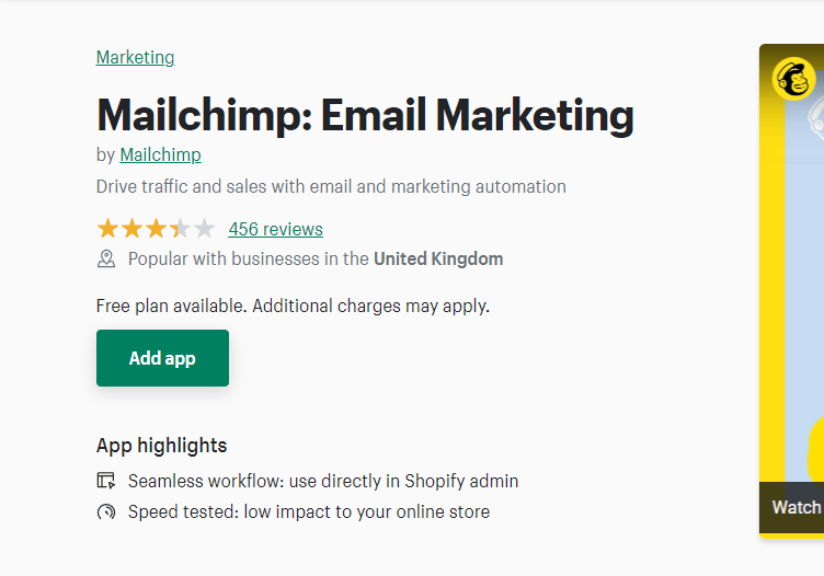 MailChimp Shopify App
