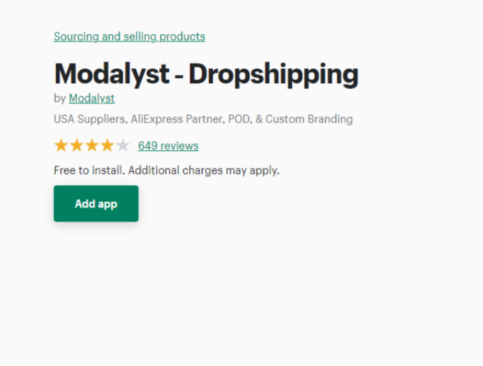 Modalyst - Dropshipping