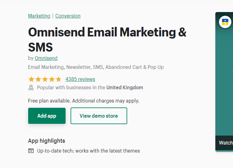 Omnisend Shopify App