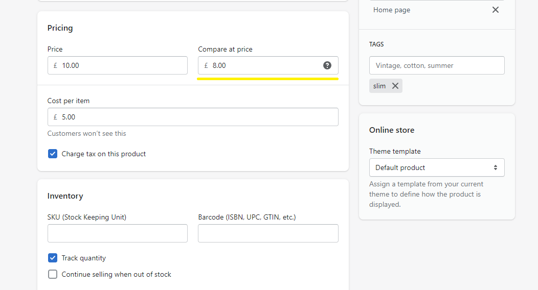 Product Compare At Price