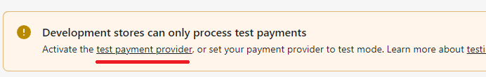 Test payment provider