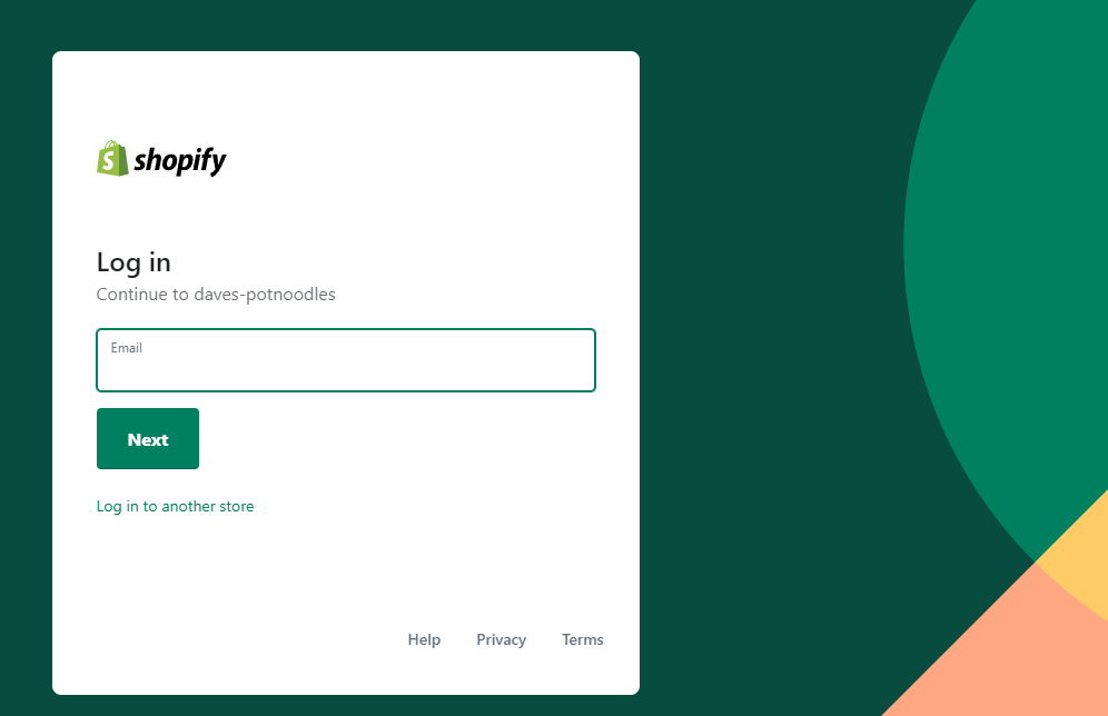 Shopify Login