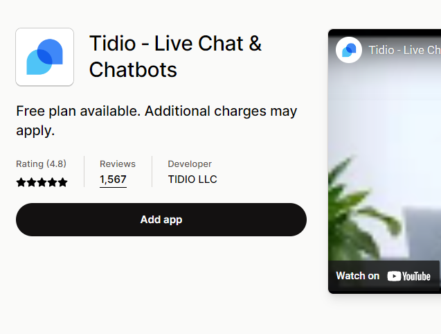 Tidio: Live Chat & Chatbots